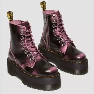 Dr. Marten Jadon Max Arcadia Leather Platform Boots in Fondant Pink